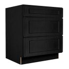 Craftsman Black Shaker Drawer Base Cabinet 30" Madison - RTA Cabinet Company