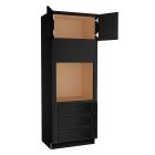 Craftsman Black Shaker Oven Cabinet 33"W x 90"H Madison - RTA Cabinet Company