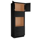 Craftsman Black Shaker Oven Cabinet 33"W x 96"H Madison - RTA Cabinet Company