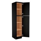 Craftsman Black Shaker Utility Cabinet 18"W x 90"H Madison - RTA Cabinet Company