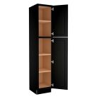 Craftsman Black Shaker Utility Cabinet 18"W x 96"H Madison - RTA Cabinet Company