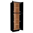 Craftsman Black Shaker Utility Cabinet 24"W x 96"H Madison - RTA Cabinet Company