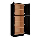 Craftsman Black Shaker Utility Cabinet 30"W x 84"H Madison - RTA Cabinet Company