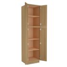 Craftsman Natural Shaker Utility Cabinet 24"W x 96"H Madison - RTA Cabinet Company