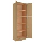 Craftsman Natural Shaker Utility Cabinet 30"W x 96"H Madison - RTA Cabinet Company