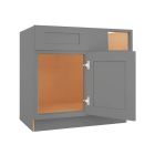 Grey Shaker Elite Blind Base Corner Cabinet 36" Left Madison - RTA Cabinet Company