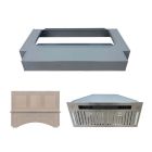 Unfinished Shaker Square Hood 42" with Fan and Liner Madison - RTA Cabinet Company