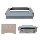 Unfinished Shaker Square Hood 48" with Fan and Liner Madison - RTA Cabinet Company