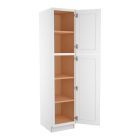 Colorado Shaker White Vanity Linen Utility Cabinet 18"W x 80"H Madison - RTA Cabinet Company