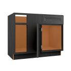 York Driftwood Grey Blind Base Corner Cabinet 36" Left Madison - RTA Cabinet Company