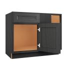 York Driftwood Grey Blind Base Corner Cabinet 42" Right Madison - RTA Cabinet Company