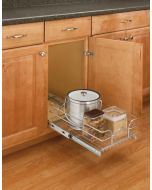 Single Pull-Out Basket in Chrome Wire - Fits Best in B18 Madison - RTA Cabinet Company