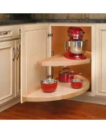 Wood Blind Corner Half-Moon 2 Shelf (Pivot and Slide) - Fits Best in BLB42/45  Madison - RTA Cabinet Company