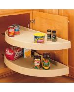 Almond Blind Corner Half-Moon 2 Shelf (Pivot and Slide) - Fits Best in BLB42/45  Madison - RTA Cabinet Company