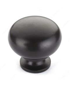 Matte Black Contemporary Metal Knob 1-1/4 in Madison - RTA Cabinet Company