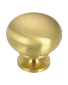 Satin Brass Contemporary Metal Knob 1-1/4 in Madison - RTA Cabinet Company