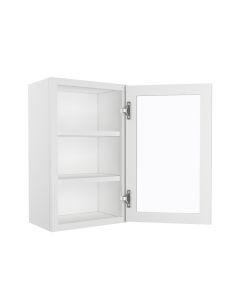 Bristol Linen Wall Open Frame Glass Door Cabinet 18"W x 30"H Madison - RTA Cabinet Company