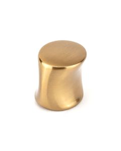 Aurum Brushed Gold Contemporary Metal Knob 1-3/16 in Madison - RTA Cabinet Company