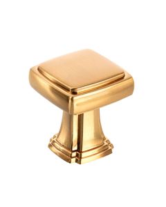 Aurum Brushed Gold Transitional Metal Knob 1 1/4 in Madison - RTA Cabinet Company