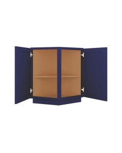 Navy Blue Shaker Angle Base Cabinet 24" Madison - RTA Cabinet Company