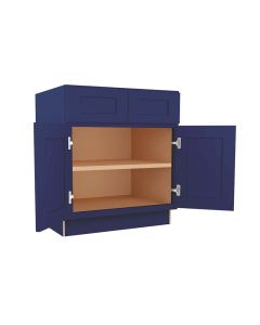 Navy Blue Shaker Base Cabinet 30" Madison - RTA Cabinet Company