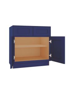 Navy Blue Shaker Base Cabinet 33" Madison - RTA Cabinet Company