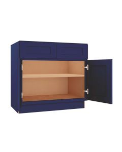 Navy Blue Shaker Base Cabinet 36" Madison - RTA Cabinet Company