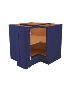 Navy Blue Shaker EZ Reach Base Corner Cabinet 36" Madison - RTA Cabinet Company