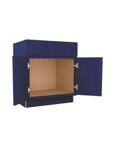 Navy Blue Shaker Sink Base Cabinet 30"W Madison - RTA Cabinet Company