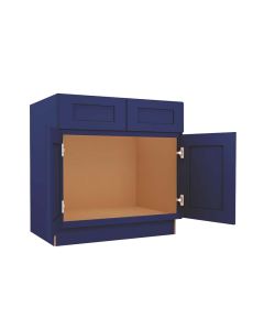 Navy Blue Shaker Sink Base Cabinet 33"W Madison - RTA Cabinet Company