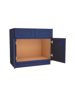 Navy Blue Shaker Sink Base Cabinet 36" Madison - RTA Cabinet Company