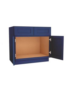 Navy Blue Shaker Vanity Sink Base Cabinet 36"W Madison - RTA Cabinet Company