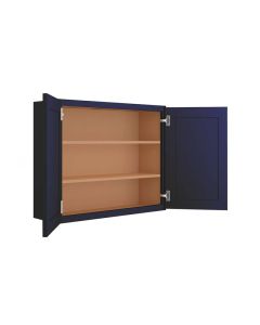 Navy Blue Shaker Wall Cabinet 36"W x 30"H Madison - RTA Cabinet Company
