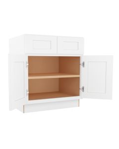 Summit Shaker White Base Cabinet 30" Madison - RTA Cabinet Company