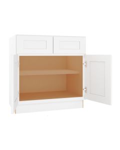 Summit Shaker White Base Cabinet 33" Madison - RTA Cabinet Company