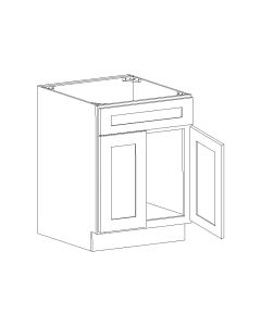 Summit Shaker White Vanity Sink Base Cabinet 30"W Madison - RTA Cabinet Company