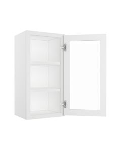 Charleston Linen Wall Open Frame Glass Door Cabinet 15"W x 30"H Madison - RTA Cabinet Company