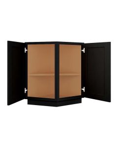 Craftsman Black Shaker Angle Base Cabinet 24" Madison - RTA Cabinet Company