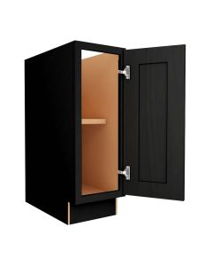 Craftsman Black Shaker Base Full Height Door Cabinet 12" Madison - RTA Cabinet Company