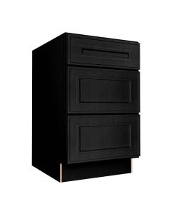 Craftsman Black Shaker Drawer Base Cabinet 21" Madison - RTA Cabinet Company