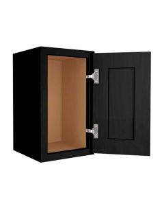 Craftsman Black Shaker Wall Cabinet 9"W x 18"H Madison - RTA Cabinet Company