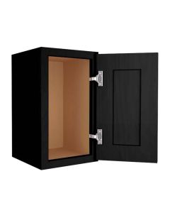 Craftsman Black Shaker Wall Cabinet 12"W x 18"H Madison - RTA Cabinet Company