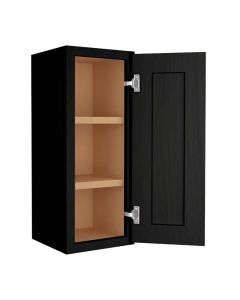 Craftsman Black Shaker Wall Cabinet 12" x 30" Madison - RTA Cabinet Company