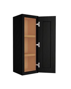 Craftsman Black Shaker Wall Cabinet 12" x 36" Madison - RTA Cabinet Company