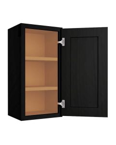 Craftsman Black Shaker Wall Cabinet 15" x 30" Madison - RTA Cabinet Company