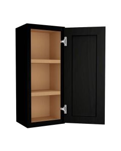 Craftsman Black Shaker Wall Cabinet 15" x 36" Madison - RTA Cabinet Company