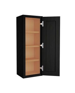 Craftsman Black Shaker Wall Cabinet 15" x 42" Madison - RTA Cabinet Company