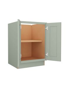 Craftsman Lily Green Shaker Base Full Height Door Cabinet 24" Madison - RTA Cabinet Company