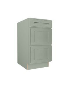 Craftsman Lily Green Shaker Drawer Base Cabinet 18" Madison - RTA Cabinet Company