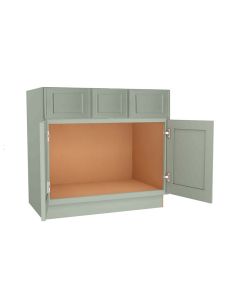 Craftsman Lily Green Shaker VB3621 - Vanity Base Cabinet Madison - RTA Cabinet Company